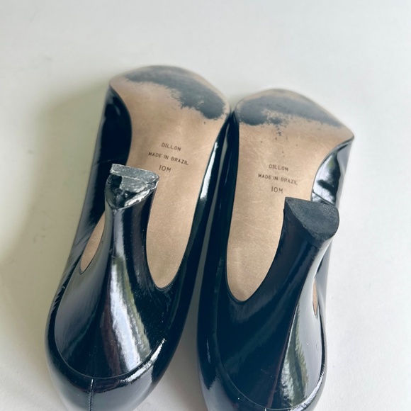 Laura Scott Black Patent Leather Classic Heels size 10 - Picture 12 of 16